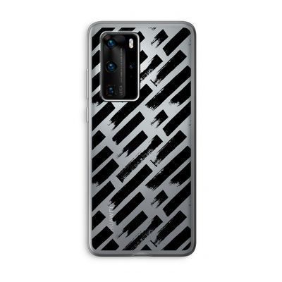 Zwarte vegen: Huawei P40 Pro Transparant Hoesje