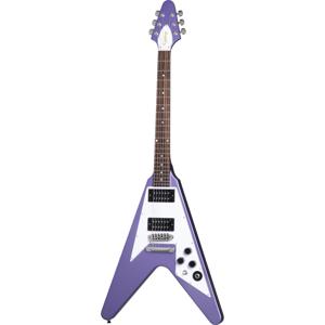 Epiphone Kirk Hammett 1979 Flying V Purple Metallic elektrische gitaar met hard case