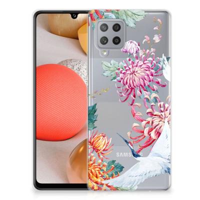 Samsung Galaxy A42 | TPU Hoesje | Bird Flowers