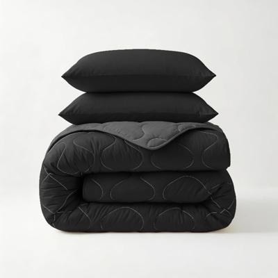 Wasbaar Lazy Dekbed Zonder Overtrek - Zonder Overtrek - Zwart Antraciet - Dekbed-Discounter.nl