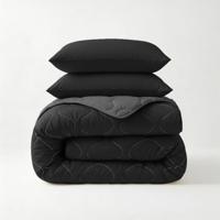 Wasbaar Lazy Dekbed Zonder Overtrek - Zonder Overtrek - Zwart Antraciet - Dekbed-Discounter.nl