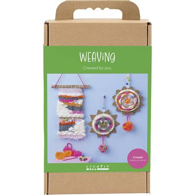 Creativ Company Hobbyset weven, wandbevestigingen, diverse kleuren, 1 doos