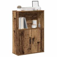 Boekenkast 60x24x85 cm bewerkt hout oud houtkleurig