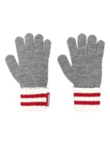 DSQUARED2 gants à rayures - Gris