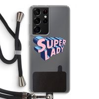 Superlady: Samsung Galaxy S21 Ultra Transparant Hoesje met koord
