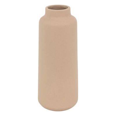 Bloemenvaas Emporor - mat lichtroze - keramiek - D12 x H30 cm - Stelen en boeketten