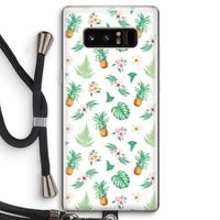 Ananas bladeren: Samsung Galaxy Note 8 Transparant Hoesje met koord