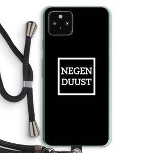Negenduust black: Pixel 5a 5G Transparant Hoesje met koord