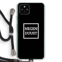 Negenduust black: Pixel 5a 5G Transparant Hoesje met koord