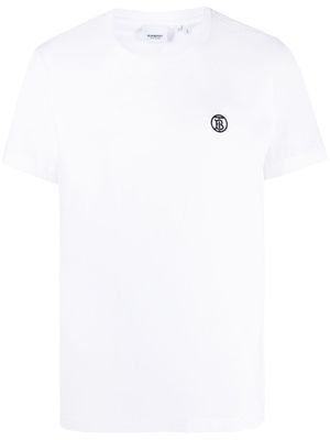 Burberry t-shirt à motif monogrammé - Blanc
