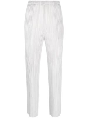 Pleats Please Issey Miyake pantalon court à design plissé - Gris