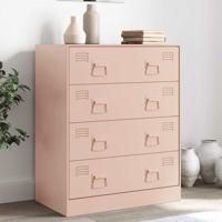 Dressoir 67x39x83 cm staal roze - thumbnail