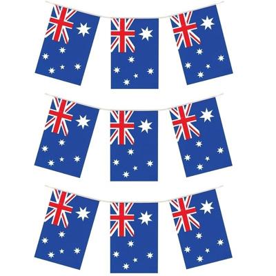 Vlaggenlijn Australie - 3x - landen decoratie - 4 meter - Australische vlaggetjes