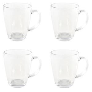 4x stuks Theeglazen/koffieglazen bolvormig 350 ml