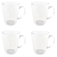 4x stuks Theeglazen/koffieglazen bolvormig 350 ml - thumbnail