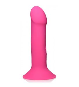 10X Squeezable Vibrating Dildo - Pink