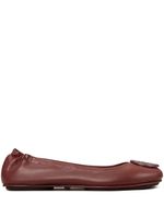 Tory Burch ballerines Minnie Travel à talons - Rouge