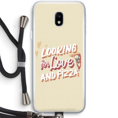 Pizza is the answer: Samsung Galaxy J3 (2017) Transparant Hoesje met koord