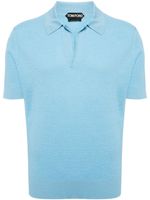 TOM FORD knitted short-sleeve polo shirt - Bleu