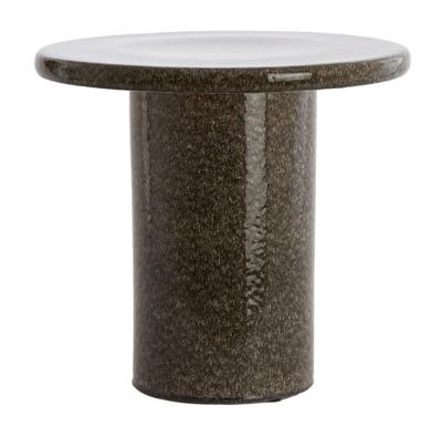 Light & Living Bijzettafel 'Tudo' Keramiek, 40cm, kleur Donkerbruin