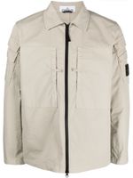 Stone Island surchemise zippée à patch Compass - Tons neutres