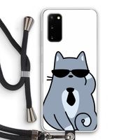 Cool cat: Samsung Galaxy S20 Transparant Hoesje met koord