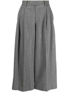 Alexander Wang embellished herringbone cropped trousers - Gris