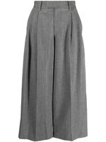 Alexander Wang embellished herringbone cropped trousers - Gris