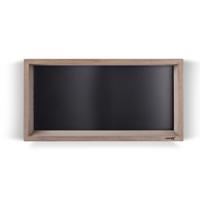 Looox Wooden BoX 60x30 cm, massief eiken old grey, achterplaat mat zwart - thumbnail