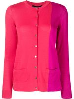 Paule Ka cardigan colour block en maille fine - Rouge