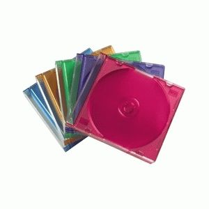 Hama 00051166 CD-hoes slim 1 CD/DVD/Blu-Ray Transparant blauw, Transparant oranje, Transparant violet, Transparant groen, Transparant rood Polystereen 25