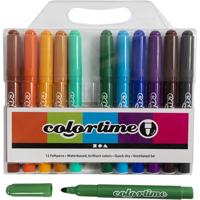Colortime stiften, lijndikte 5 mm, extra kleuren, 12 stuk/ 1 doos Colortime stiften, lijndikte 5 mm, extra kleuren, 12 stuk/ 1 doos