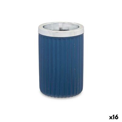 Glas Berilo Blauw Plastic 7,5 x 11,5 x 7,5 cm (16 Stuks)