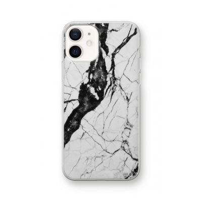 Witte marmer 2: iPhone 12 Transparant Hoesje