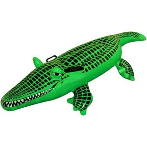 Opblaasbare krokodil - 150 cm - groen - water speelgoed krokodil - opblaasdieren