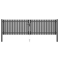 Tuinhekpoort staal 400x75 cm antraciet
