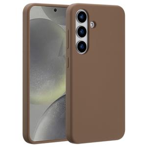 Accezz Liquid Silicone Backcover met MagSafe voor Samsung Galaxy S25 Telefoonhoesje Bruin