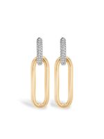 Pragnell puces d'oreille en or jaune et blanc Havana 18ct pavées de diamants