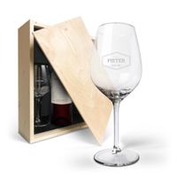 Wijnpakket met glas - Salentein Malbec (Gegraveerde glazen) - thumbnail