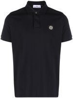 Stone Island Compass logo-embroidered cotton polo shirt - Bleu - thumbnail