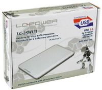 LC-Power LC-25WU3 behuizing voor opslagstations Aluminium, Wit 2.5" Stroomvoorziening via USB - thumbnail