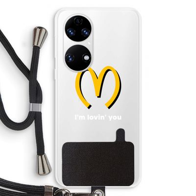 I'm lovin' you: Huawei P50 Transparant Hoesje met koord