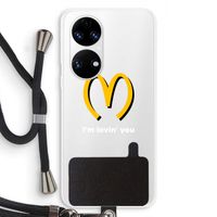 I'm lovin' you: Huawei P50 Transparant Hoesje met koord