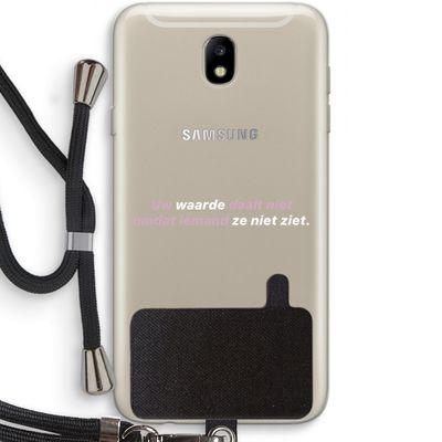 uw waarde daalt niet: Samsung Galaxy J7 (2017) Transparant Hoesje met koord