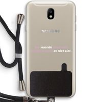 uw waarde daalt niet: Samsung Galaxy J7 (2017) Transparant Hoesje met koord