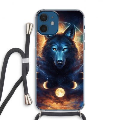 Wolf Dreamcatcher: iPhone 12 Transparant Hoesje met koord