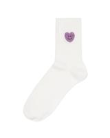 HEMA Damessokken rib hartje gebroken wit (gebroken wit)