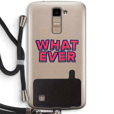 Whatever: LG K10 (2016) Transparant Hoesje met koord