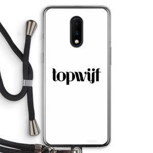 Topwijf Wit: OnePlus 7 Transparant Hoesje met koord