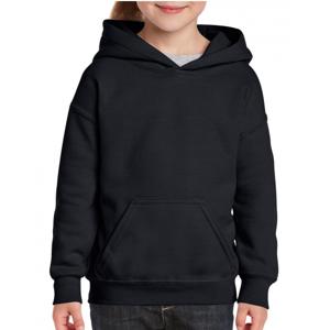 Gildan sweater met capuchon - zwart - voor kinderen - kinderkleding